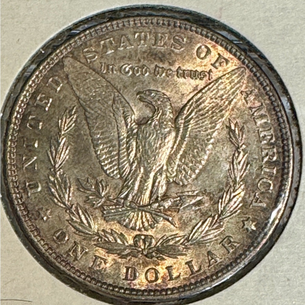 1898 Morgan Silver Dollar $1 | Philadelphia Mint | Est. MS61–62 | 90% Silver - Picture 2 of 3